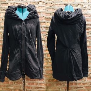 PRAIRIE UNDERGROUND Black Victorian Cloak Hoodie L
